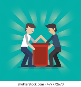 businessmen competition icon