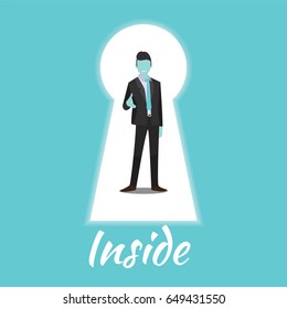 businessmen concept  solution ,Vector illustration cartoon character.