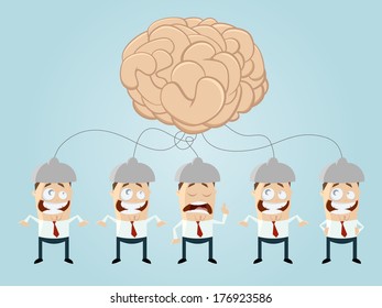 los empresarios están conectados a un gran cerebro