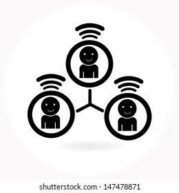businessmen connection icon