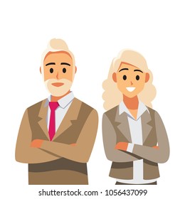 businessmen consulting .Business concept cartoon illustration