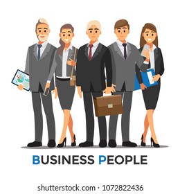 businessmen consulting  .Business people concept cartoon illustration