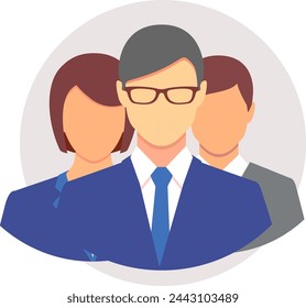 Businessmen and corporate team in vector