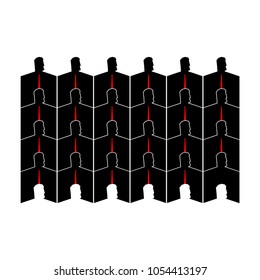 Businessmen corporation. People. Office life vector illustration.