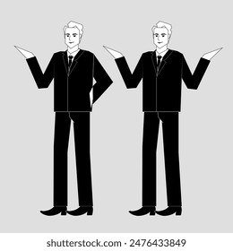 businessmen in different poses vector illustration EPS10