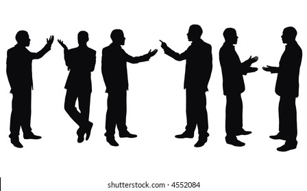 businessmen discuss