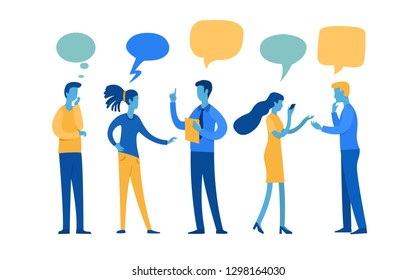 	
  businessmen discuss , news, chat, dialogue speech bubbles .Vector illustration,
