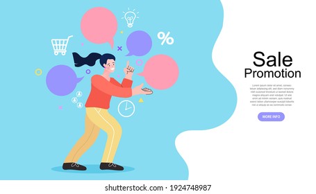 businessmen discuss social network. dialogue speech bubbles above them. social networks. Chat easily landing page website. Vector illustration flat style.