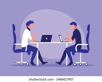 businessmen elegant in the workplace
