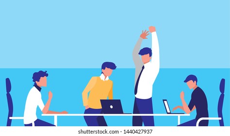 businessmen elegant in the workplace