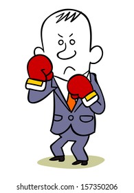 Businessmen fight