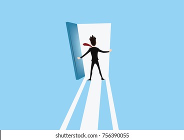 Businessmen find a way out. Business vector illustration