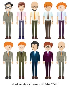 Businessmen in formal clothes illustration