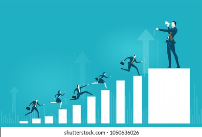 Illustration People Climbing Ladder Success Stock Vector (Royalty Free ...