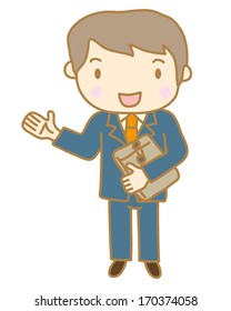 Businessmen greeting