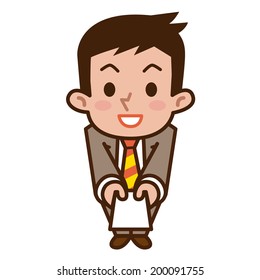 Businessmen greeting