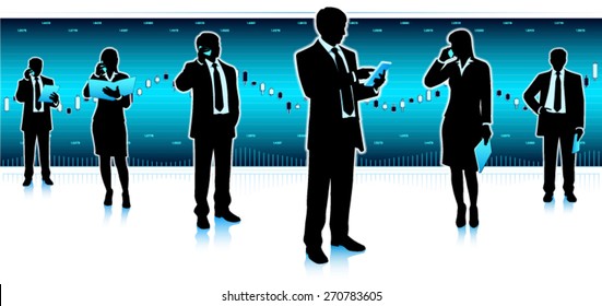 Businessmen group. (EPS10 vector)