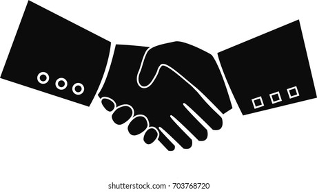 Businessmen hand shake sign (vector)