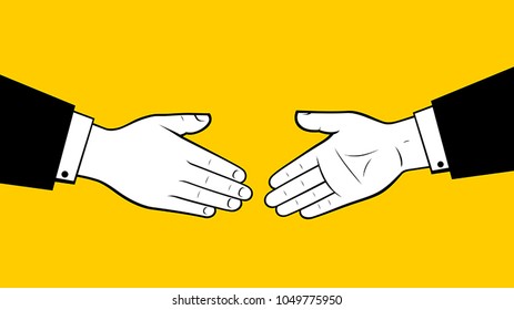 Businessmen handshake close up