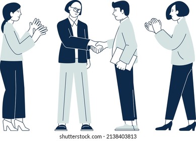 Businessmen handshake. Successful agreement. Deal closed concept