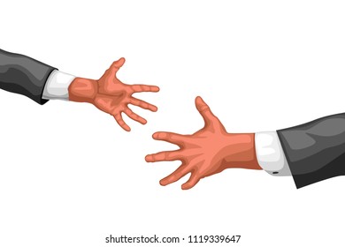 businessmen handshaking isolated