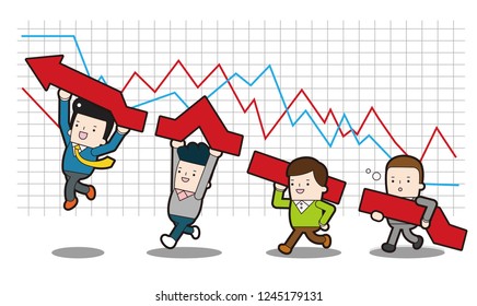 Businessmen helping each other to improve their performance