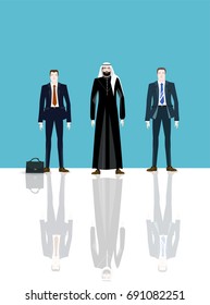 Businessmen with his team. Concept of success, leadership and victory in business.