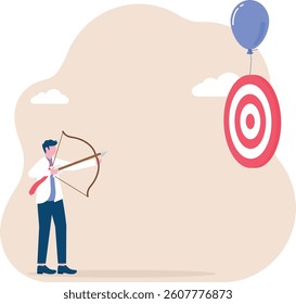 Businessmen hit the target, business success concept,

