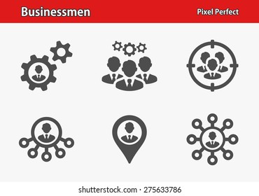 Businessmen Icons. Professional, pixel perfect icons optimized for both large and small resolutions. EPS 8 format. Designed at 32 x 32 pixels. 