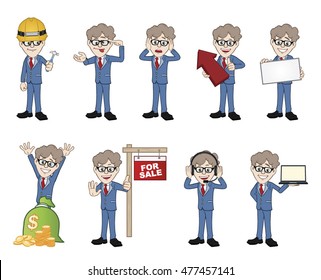 Businessmen illustration collection suitable for corporate or business designs