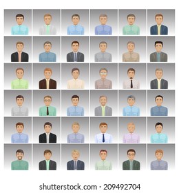 Businessmen - Isolated On Gray Background - Vector Illustration, Graphic Design Editable For Your Design