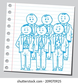 Businessmen management team 
