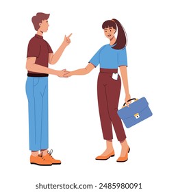Businessmen and Managers Flat Illustrations 
