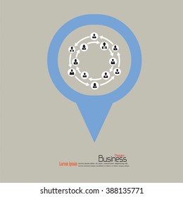 Businessmen network.connecting people.network concept.vector illustration.