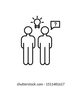 Businessmen overpopulation idea icon. Element of overpopulation thin line icon