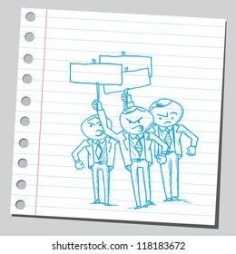 Businessmen protesters