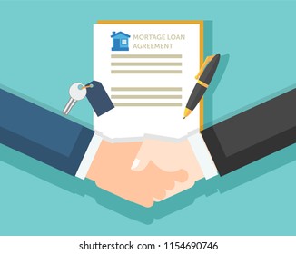 The businessmen are shake hand to agree about business