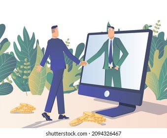 Businessmen shaking hands. Business partners