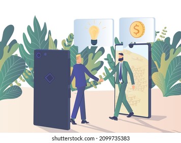 Businessmen shaking hands. Business partners