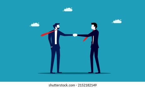 Businessmen shaking hands. Collaboration concept. Agree on benefits