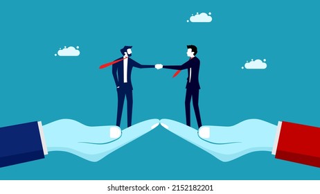 Businessmen shaking hands. Collaboration concept. Agree on benefits