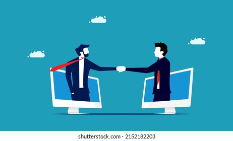 Businessmen shaking hands. Collaboration concept. Agree on benefits
