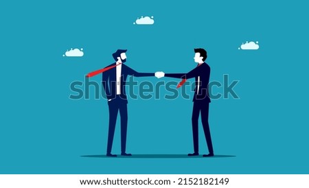 Businessmen shaking hands. Collaboration concept. Agree on benefits