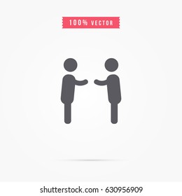 Businessmen shaking hands icon
