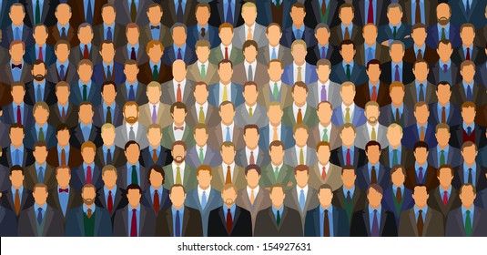 Businessmen In Shape Of An Arrow