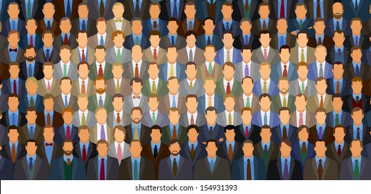 Businessmen In Shape Of An Arrow