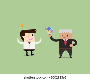 Businessmen sharing ideas