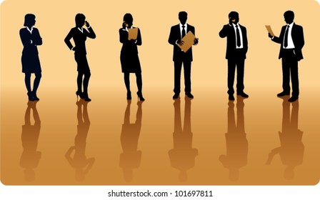 Businessmen silhouettes