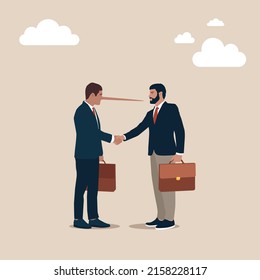 Businessmen are standing to discuss each other by lying, chatting and using words to seduce the other one to believe that he is capable and have highly skill.