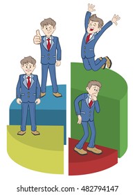 Businessmen successful chart